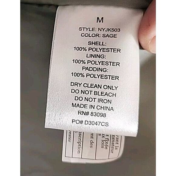 Ci SONO Womens Puffer Jacket Medium Size Silver Very Warm Smooth Zippers - Picture 8 of 9